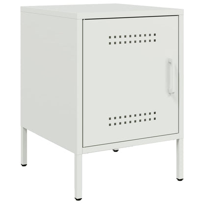 Comodino Bianco 36x39x50,5 cm in Acciaio
