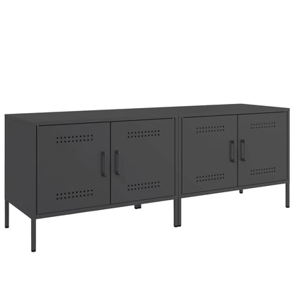 Mobili TV 2pz Neri 68x39x50,5 cm in Acciaio