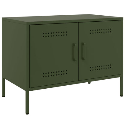 Mobile TV Verde Oliva 68x39x50,5 cm in Acciaio