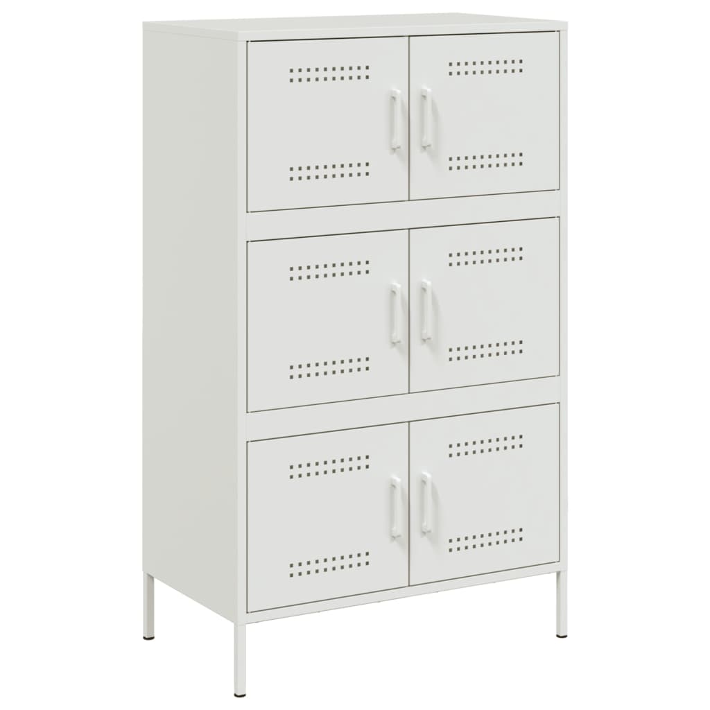 Credenza Bianca 68x39x113 cm in Acciaio