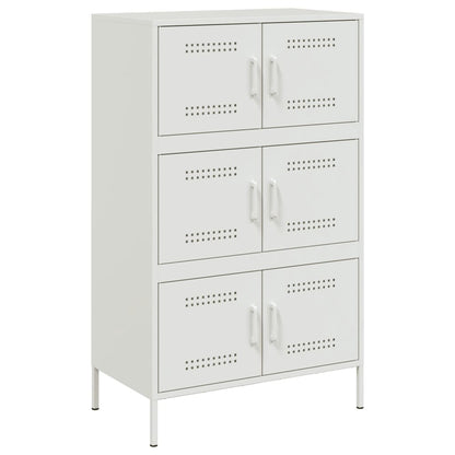 Credenza Bianca 68x39x113 cm in Acciaio
