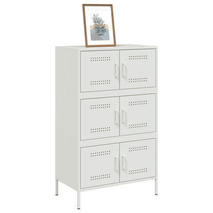 Credenza Bianca 68x39x113 cm in Acciaio