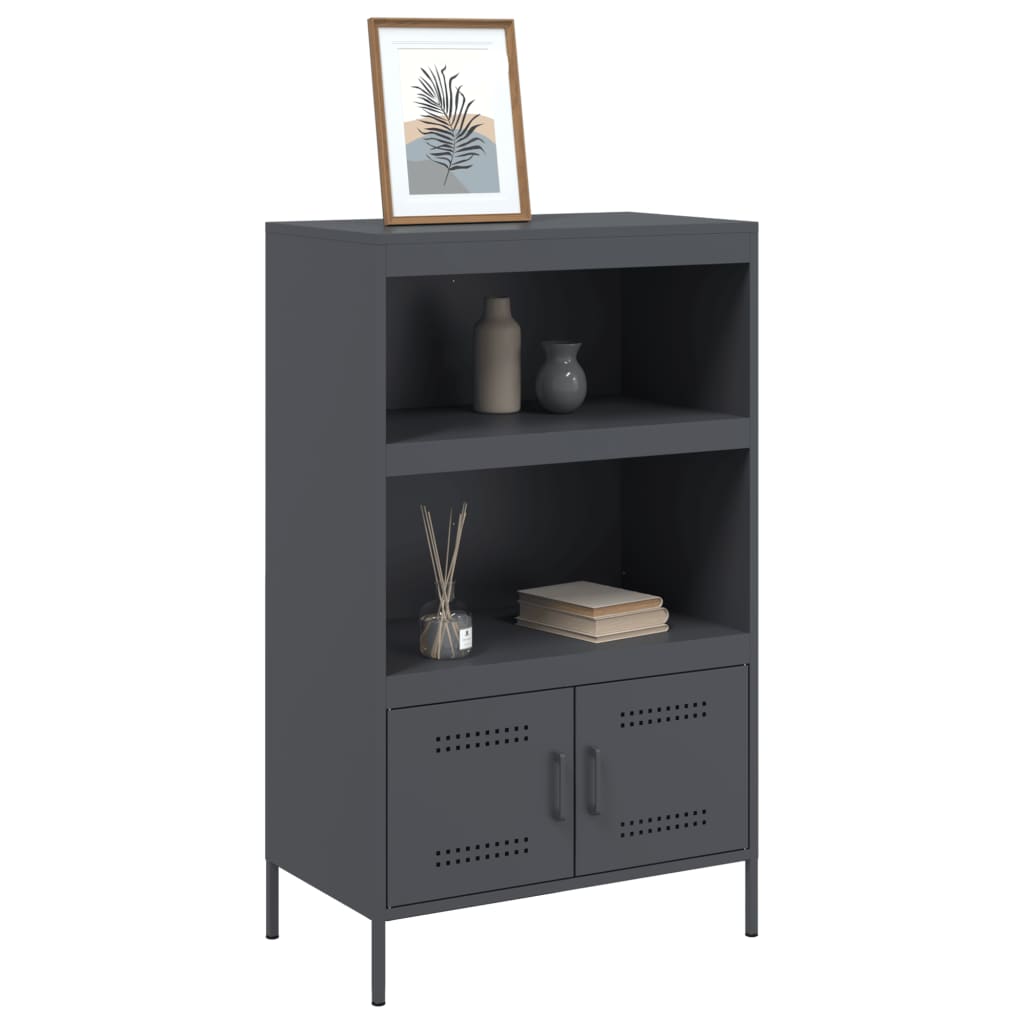 Credenza Antracite 68x39x113 cm in Acciaio