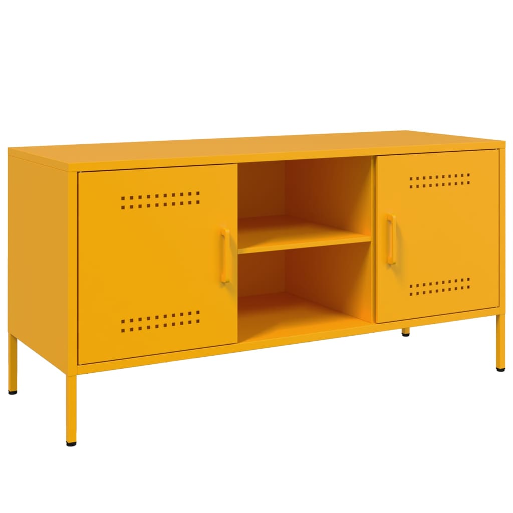 Mobile TV Giallo Senape 100,5x39x50,5 cm in Acciaio