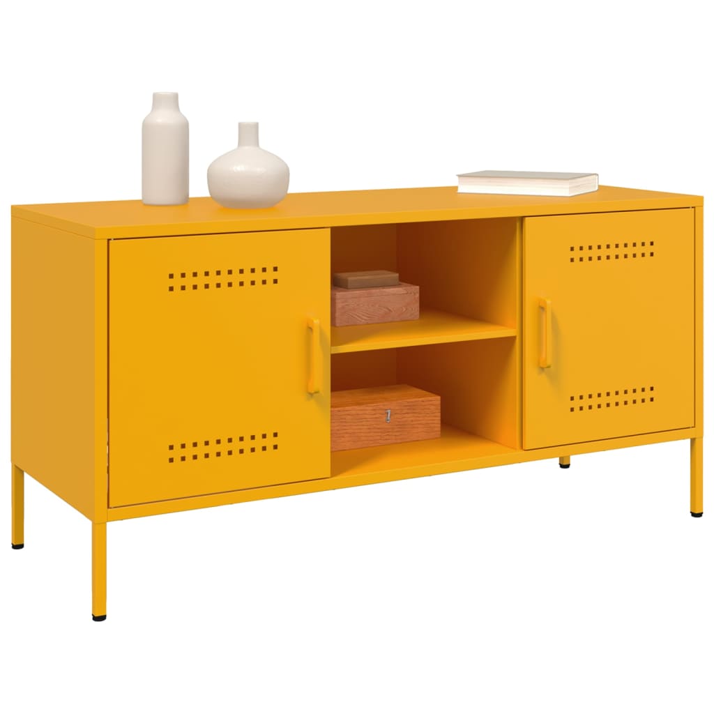 Mobile TV Giallo Senape 100,5x39x50,5 cm in Acciaio