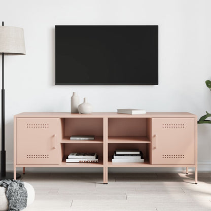 Mobili TV 2pz Rosa 68x39x50,5 cm in Acciaio