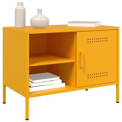 Mobile TV Giallo Senape 68x39x50,5 cm in Acciaio