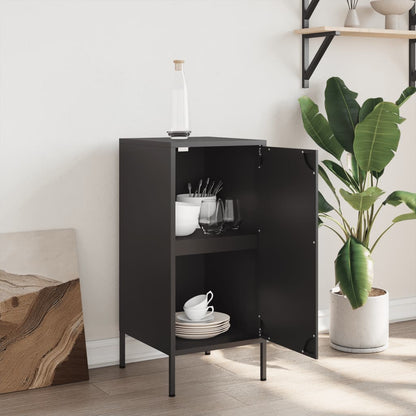Credenza Nera 36x39x79 cm in Acciaio