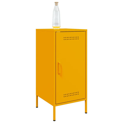 Credenze 2 pz Giallo Senape 36x39x79 cm in Acciaio
