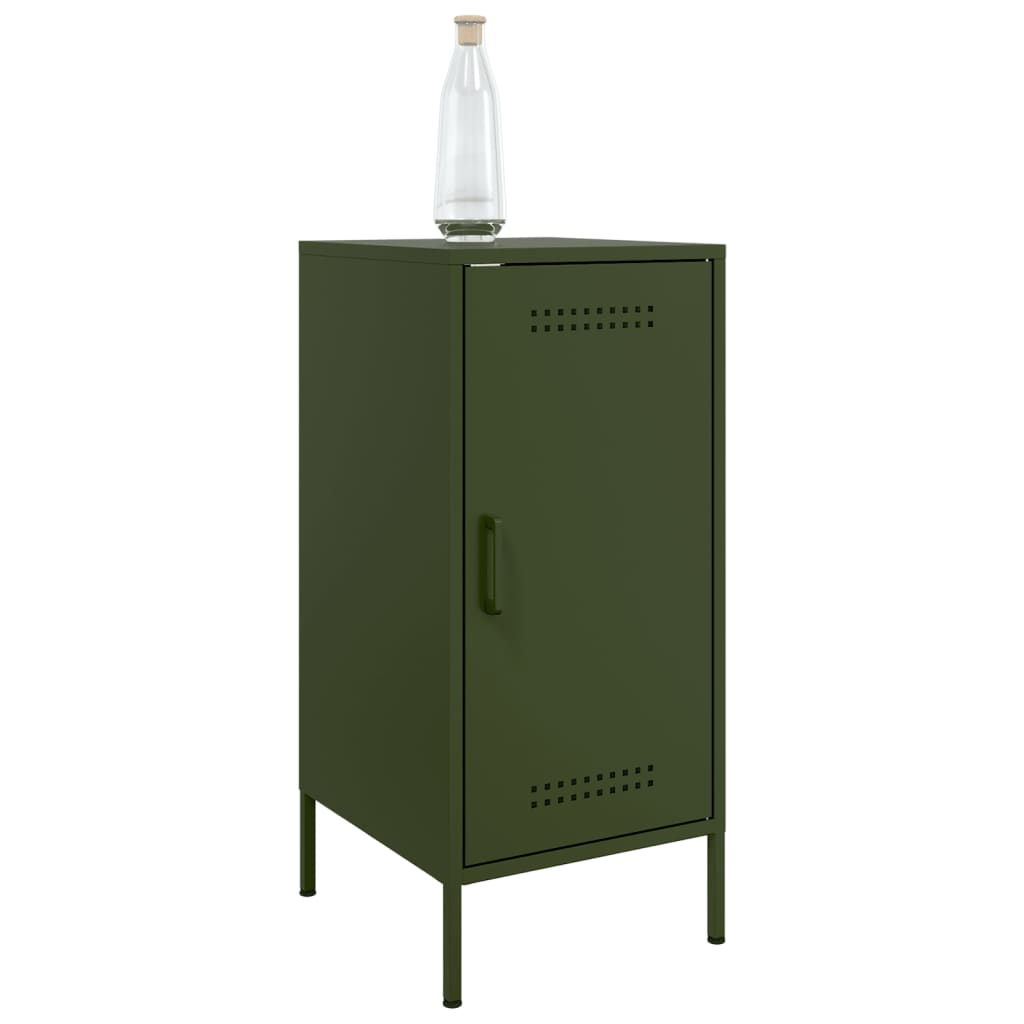 Credenze 2 pz Verde Oliva 36x39x79 cm Acciaio