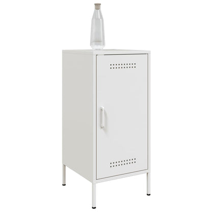 Credenze 2 pz Bianche 36x39x79 cm in Acciaio