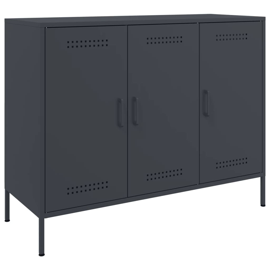 Credenza Antracite 100,5x39x79 cm in Acciaio