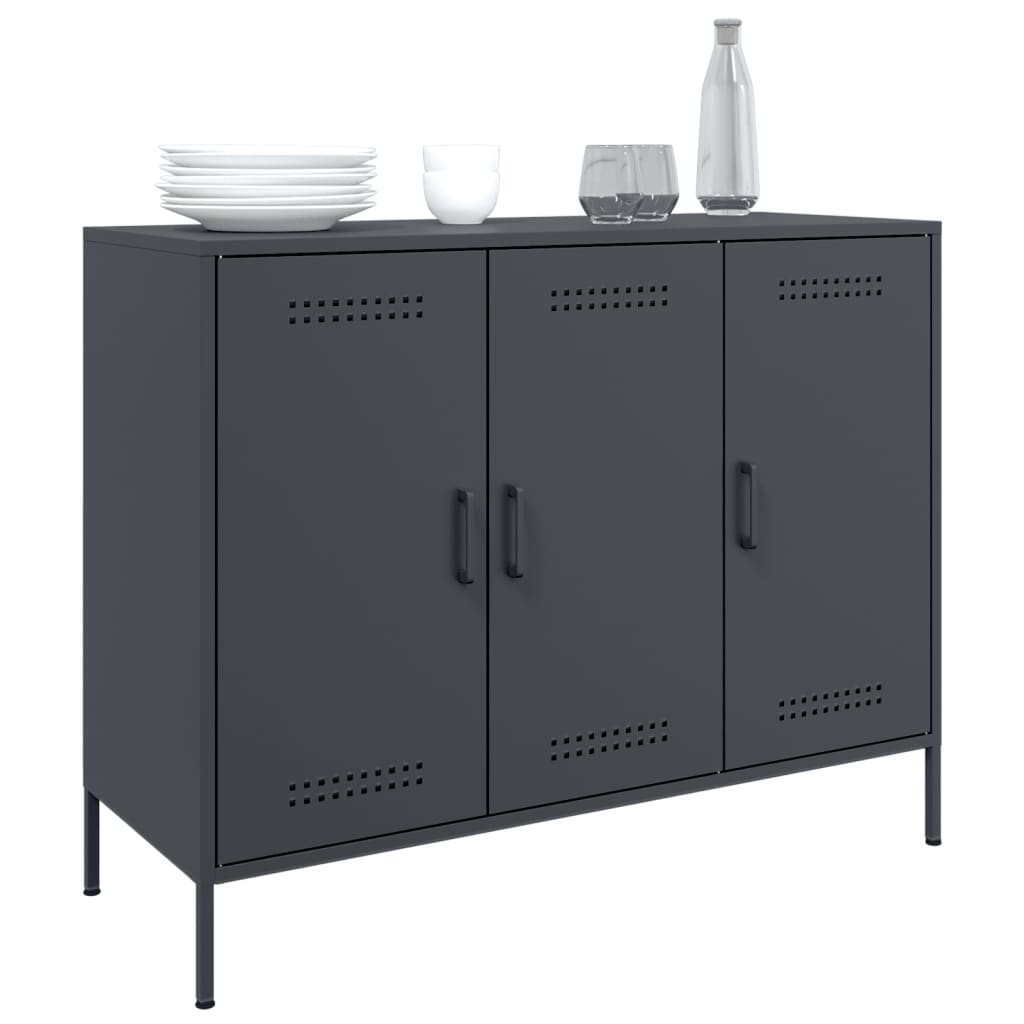 Credenza Antracite 100,5x39x79 cm in Acciaio