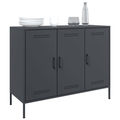 Credenza Antracite 100,5x39x79 cm in Acciaio