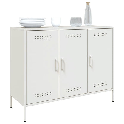 Credenza Bianca 100,5x39x79 cm in Acciaio