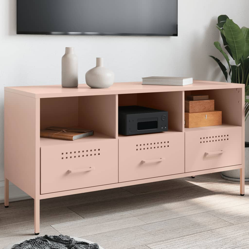 Mobile TV Rosa 100,5x39x50,5 cm in Acciaio