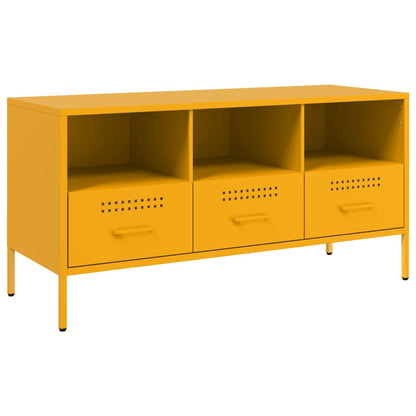 Mobile TV Giallo Senape 100,5x39x50,5 cm in Acciaio