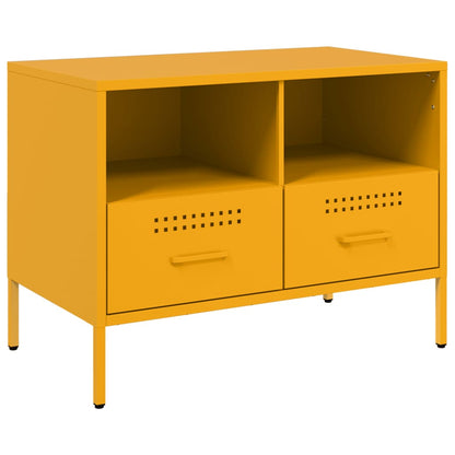 Mobile TV Giallo Senape 68x39x50,5 cm in Acciaio