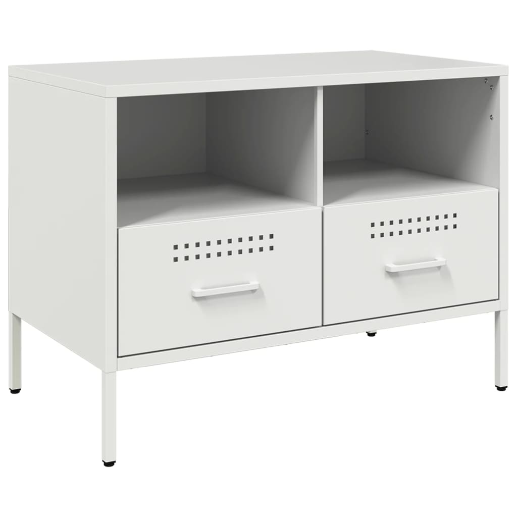 Mobile TV Bianco 68x39x50,5 cm in Acciaio