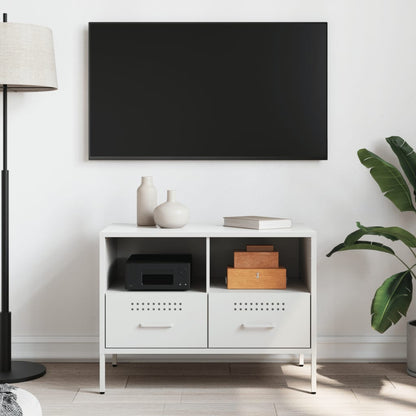 Mobile TV Bianco 68x39x50,5 cm in Acciaio