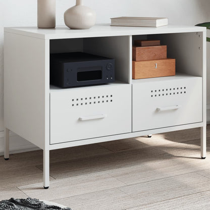 Mobile TV Bianco 68x39x50,5 cm in Acciaio
