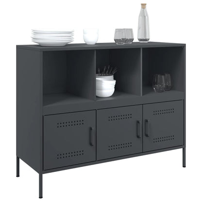 Credenza Antracite 100,5x39x79 cm in Acciaio