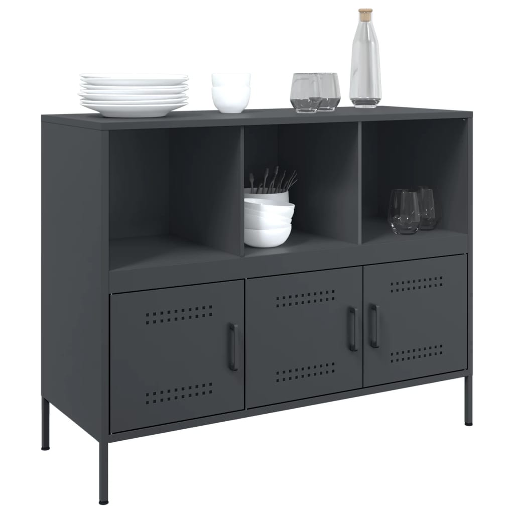 Credenza Antracite 100,5x39x79 cm in Acciaio