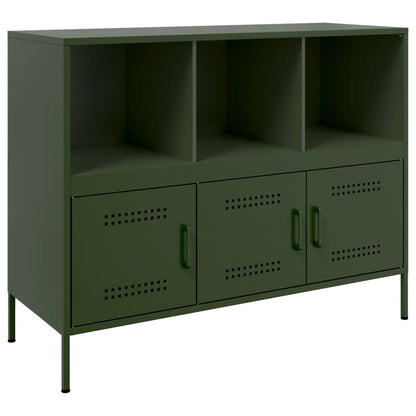 Credenza Verde Oliva 100,5x39x79 cm in Acciaio