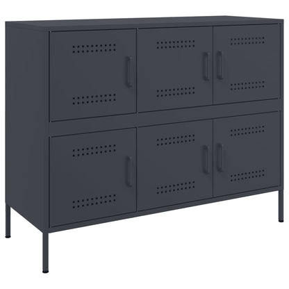 Credenza Antracite 100,5x39x79 cm in Acciaio