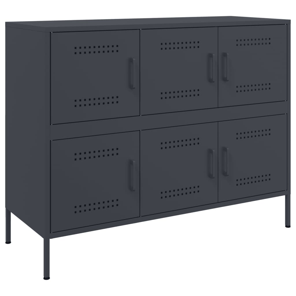 Credenza Antracite 100,5x39x79 cm in Acciaio
