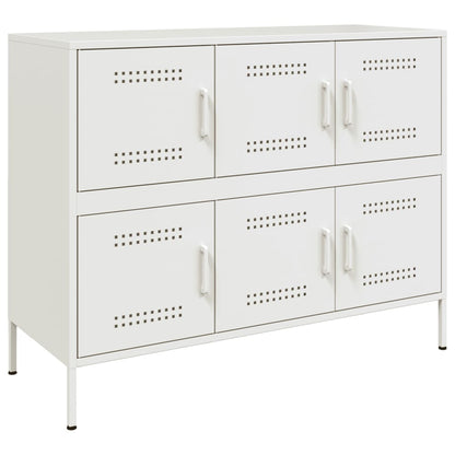 Credenza Bianca 100,5x39x79 cm in Acciaio