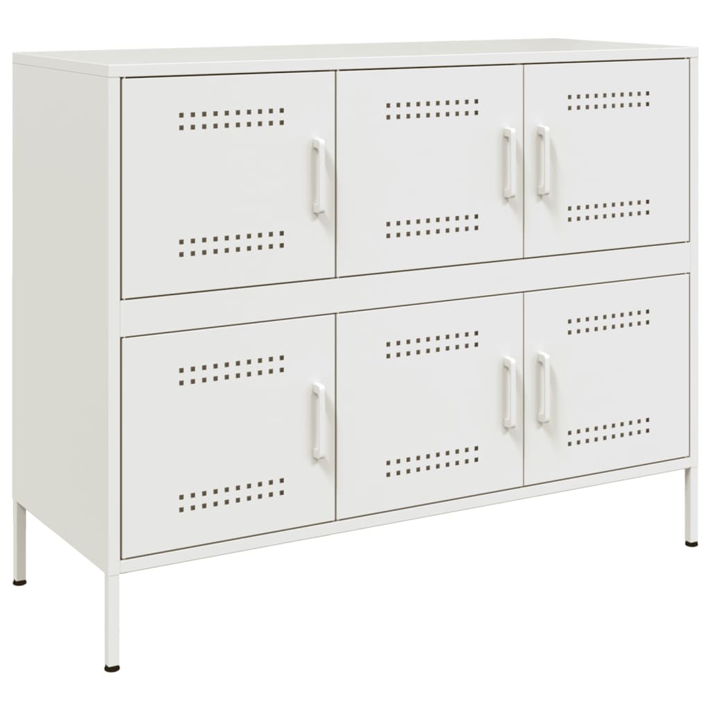Credenza Bianca 100,5x39x79 cm in Acciaio