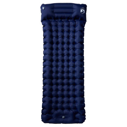 Materasso Campeggio Autogonfiabile Cuscini 1 Persona Blu Marino