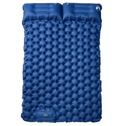 Materasso Campeggio Autogonfiabile Cuscini 2 Persone Blu Marino