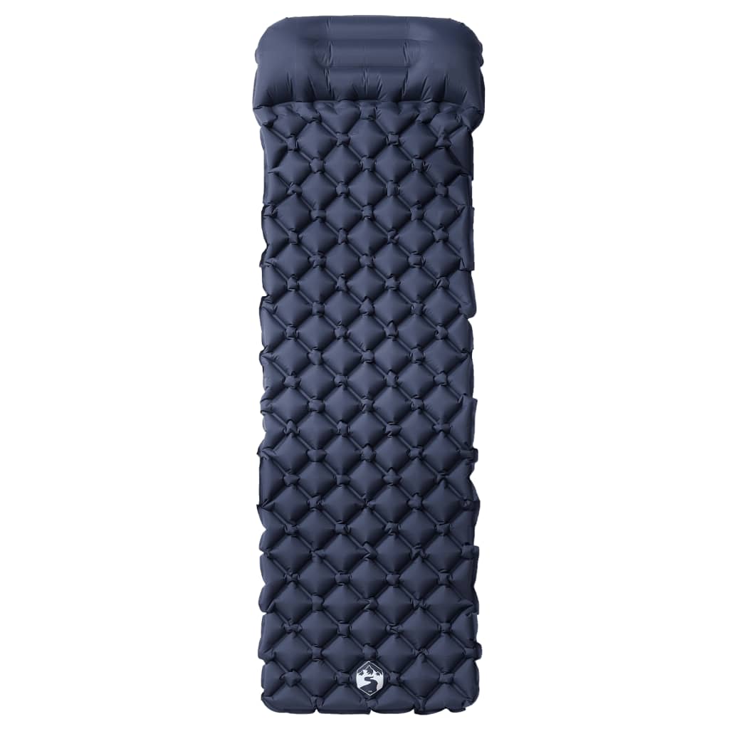 Materasso Campeggio Gonfiabile con Cuscino 1 Persona Grigio