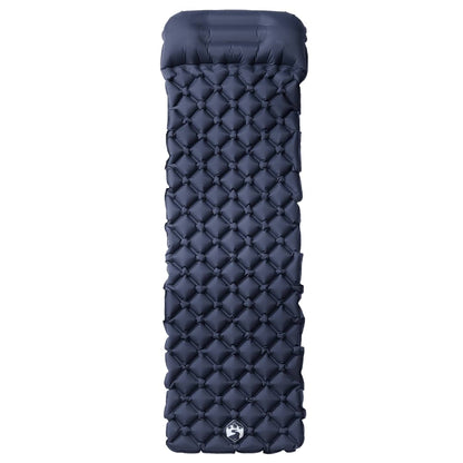 Materasso Campeggio Gonfiabile con Cuscino 1 Persona Grigio