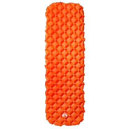 Materasso Campeggio Gonfiabile 1 Persona Arancione 190x58x6 cm