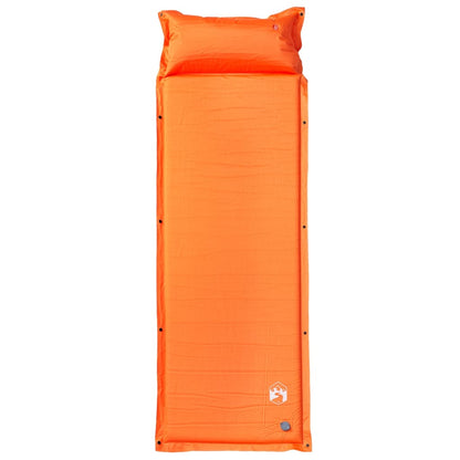 Materasso Campeggio Autogonfiabile Cuscini 1 Persona Arancio