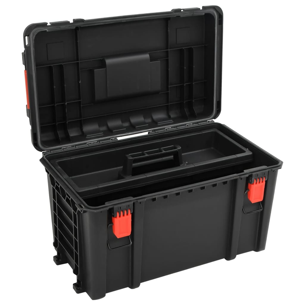 Valigetta da Volo Portatile Nera 57x35x32,5 cm in PP