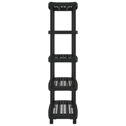 Scaffale a 5 Ripiani Nero 93,5x45,5x194,5 cm in PP