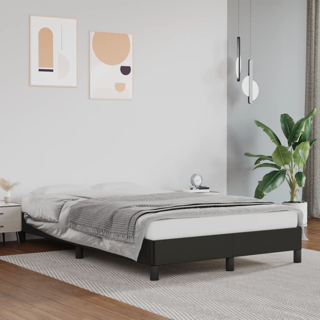 Giroletto senza Materasso Nero 120x190 cm Similpelle