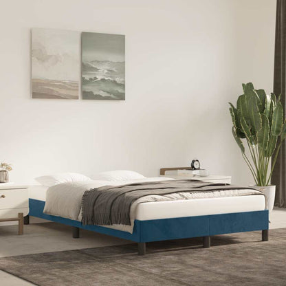 Giroletto senza Materasso Blu Scuro 120x190 cm Velluto