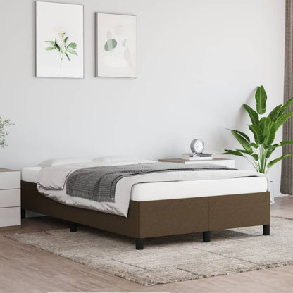 Giroletto senza Materasso Marrone Scuro 80x200 cm in Tessuto
