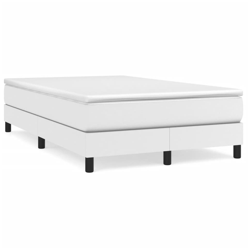 Giroletto a Molle con Materasso Bianco 120x190 cm in Similpelle