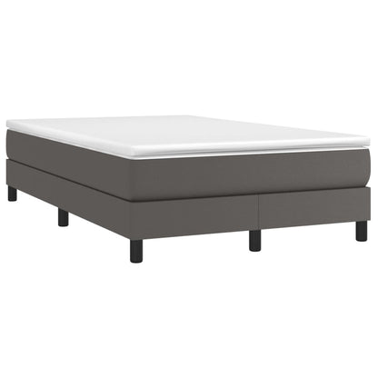 Giroletto a Molle con Materasso Grigio 120x190 cm in Similpelle