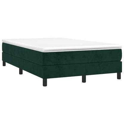 Giroletto a Molle con Materasso Verde Scuro 120x190 cm Velluto
