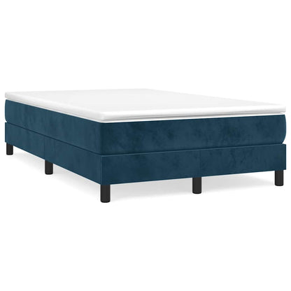Giroletto a Molle con Materasso Blu Scuro 120x190 cm in Velluto