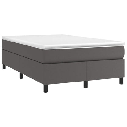Giroletto a Molle con Materasso Grigio 120x190 cm in Similpelle