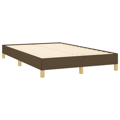 Giroletto a Molle con Materasso Marrone Scuro 120x190cm Tessuto