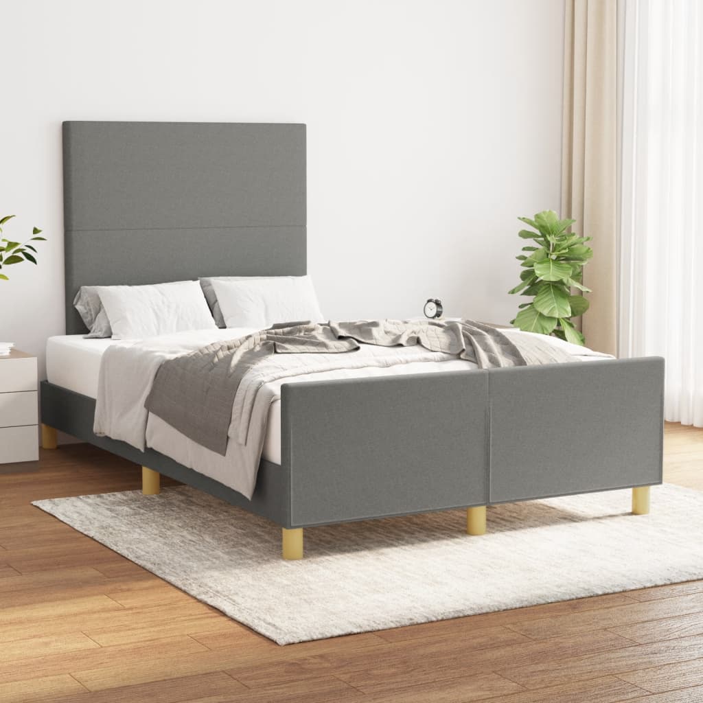 Giroletto senza Materasso Grigio Scuro 120x190 cm in Tessuto